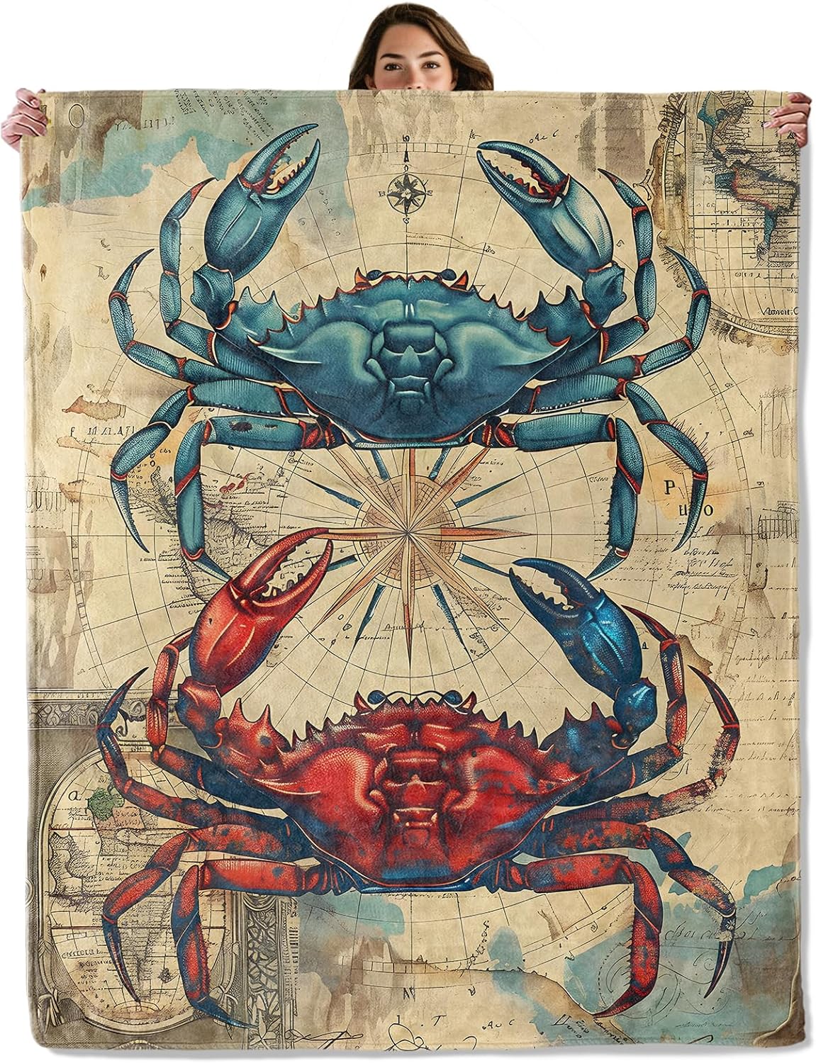 Luxury Lifestyle Travel - Coperta Vintage con Mappa Nautica e