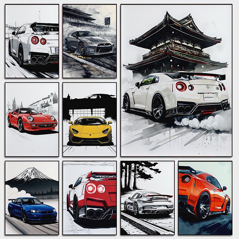 Luxury Lifestyle Japan - Poster da parete per supercar in