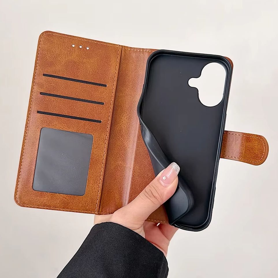 Leather Card Wallet - Custodia a Portafoglio in Pelle PU
